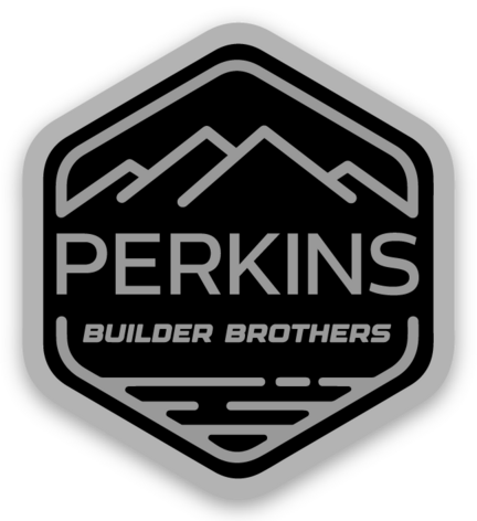 Pegatina con el logotipo de Mini Perkins Builder Brothers de 1,4"x 1,5"