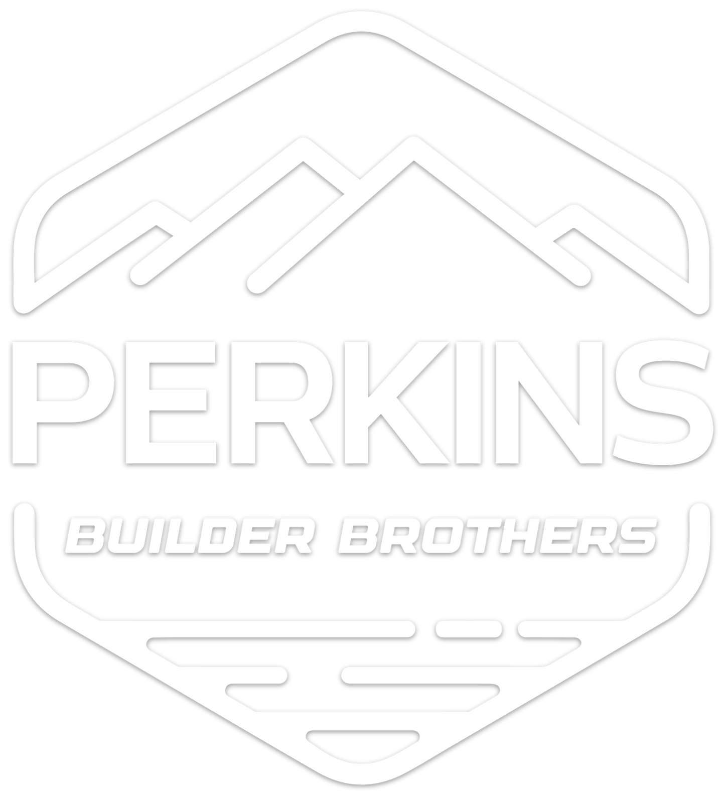 Pegatina de transferencia blanca de 9x10 - Perkins Builder Brothers