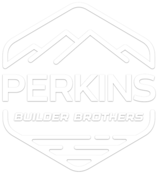 Pegatina de transferencia blanca de 9x10 - Perkins Builder Brothers