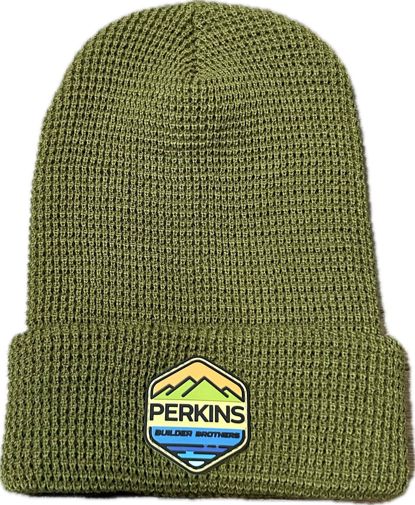 Full Color Rubber Patch - Richardson 146 Waffle Knit Beanie - Perkins Builder Brothers