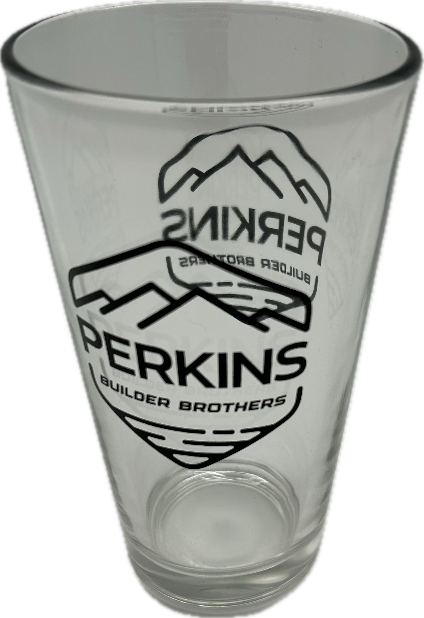 Vaso de pinta de 16 oz - Logotipo de Perkins Builder Brothers