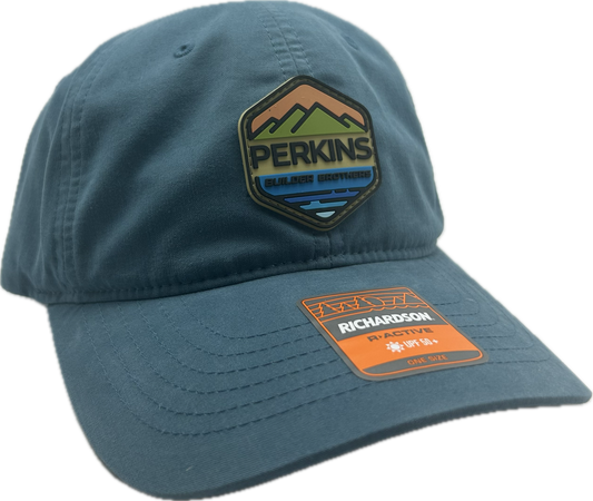 Full Color Rubber Patch - Richardson 938 Soft Twill Hat - Legion Blue (UPF 50+) - Perkins Builder Brothers