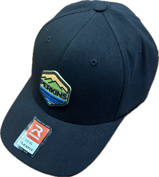 Full Color Rubber Patch - Richardson 185 R-Flex Hat - Black - Perkins Builder Brothers