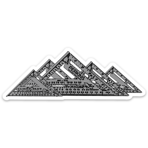 4"x1.5" Speed Square Smoky Mountains Sticker - Perkins Builder Brothers